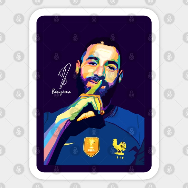 Benzema Wpap Art Sticker by Pure Touch